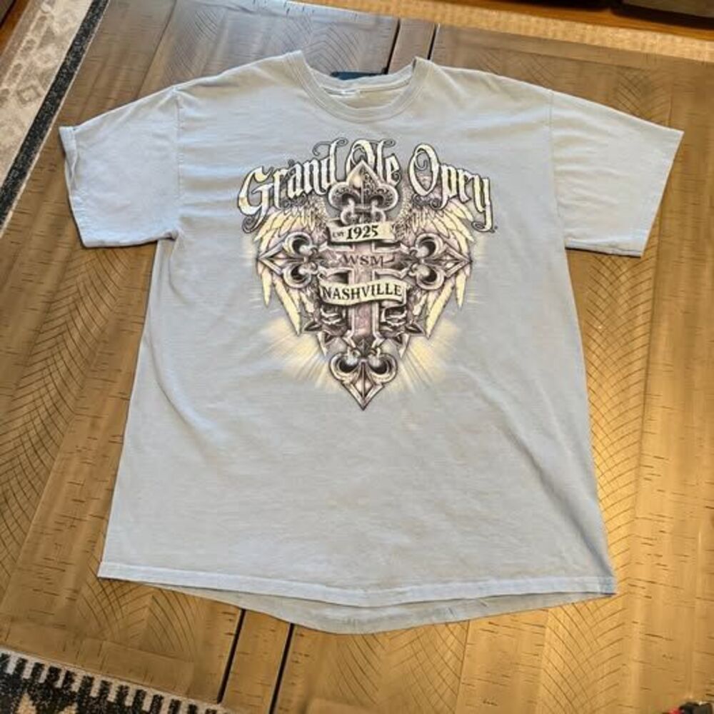 Grand Ole Opry Blue Ladies T-Shirt Size Large Country Music Tee